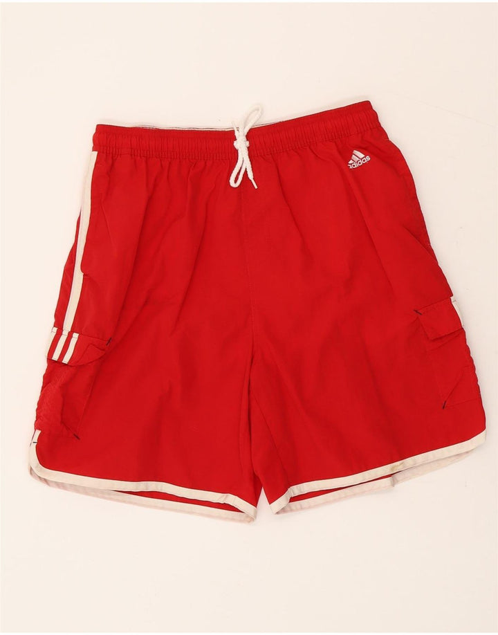 Męskie spodenki sportowe Adidas, duże, czerwone, poliestrowe