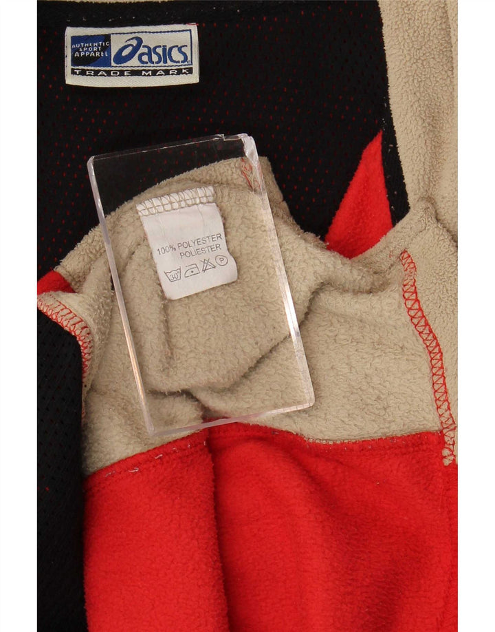 Męski sweter polarowy Asics z zamkiem błyskawicznym XL, poliester w kolorze czerwonym