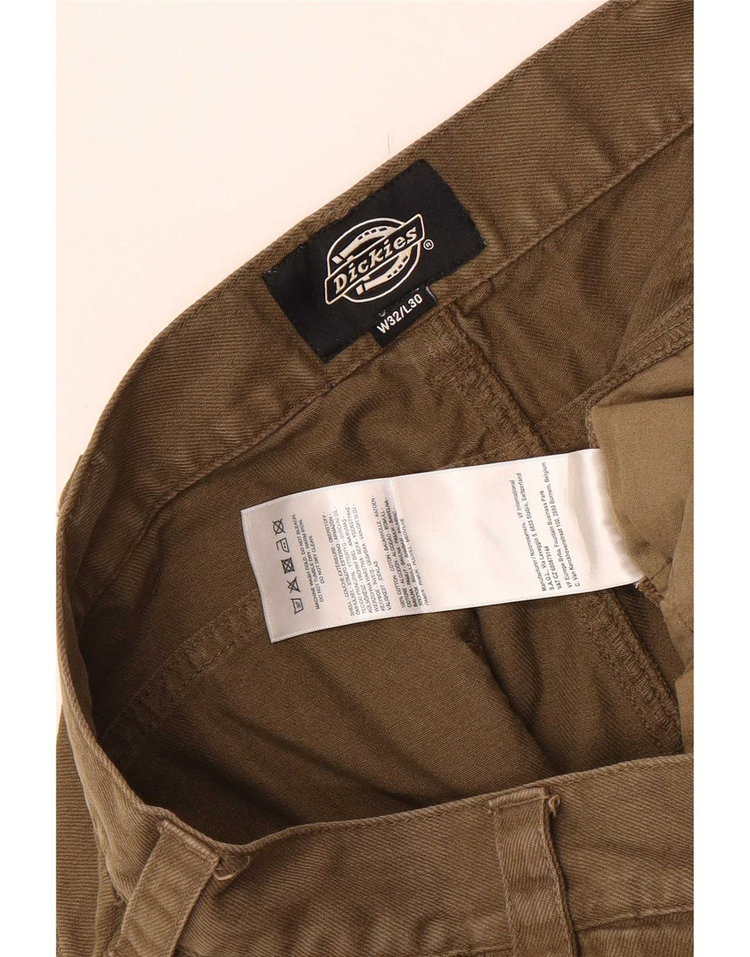 Męskie proste spodnie cargo Dickies W32 L30, bawełna khaki