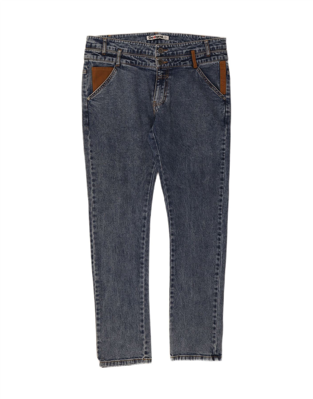 DESIGUAL Womens Slim Jeans W36 L33 Blue Cotton Vintage Desigual and Second-Hand Desigual from Messina Hembry 