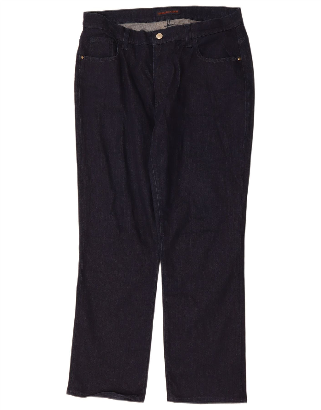 Damskie proste dżinsy Trussardi IT 48 XL W34 L28 Granatowy poliester