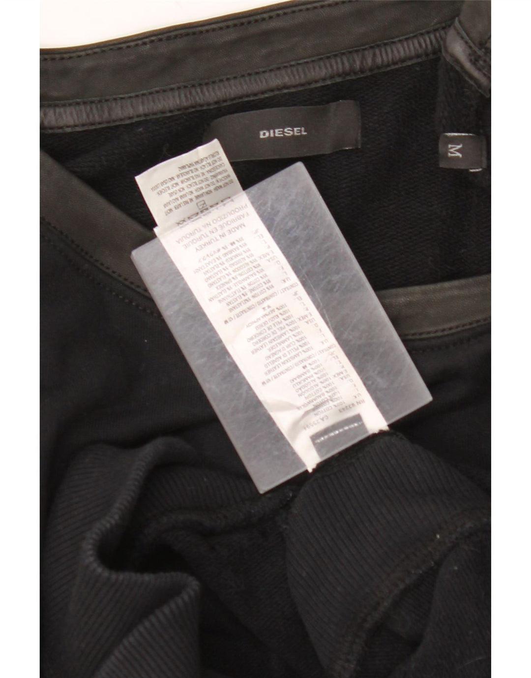 Damska sukienka sweterkowa DIESEL UK 12 Średnia czarna bawełna z blokami kolorów