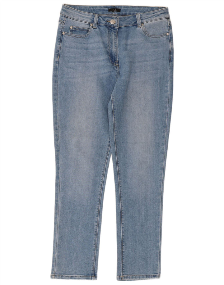 Damskie jeansy M&Co Slim UK 12 Medium W32 L27 Niebieskie bawełniane