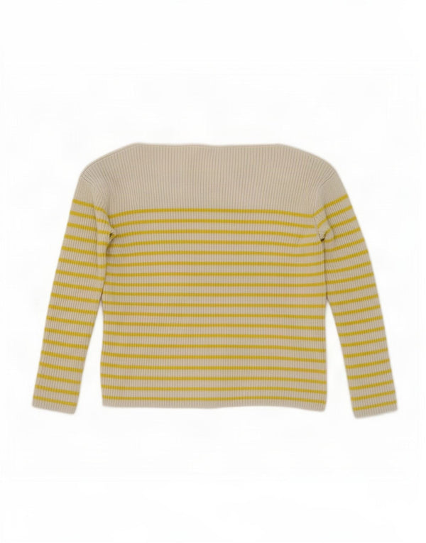 Damski sweter Gap z dekoltem w łódkę UK 10 w małe żółte paski