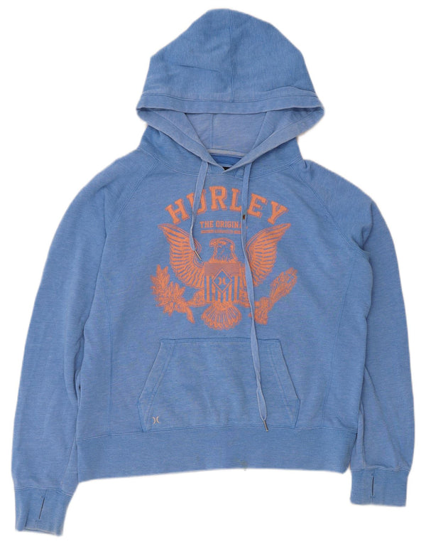 Damski sweter z kapturem Hurley Graphic UK 16, duży niebieski