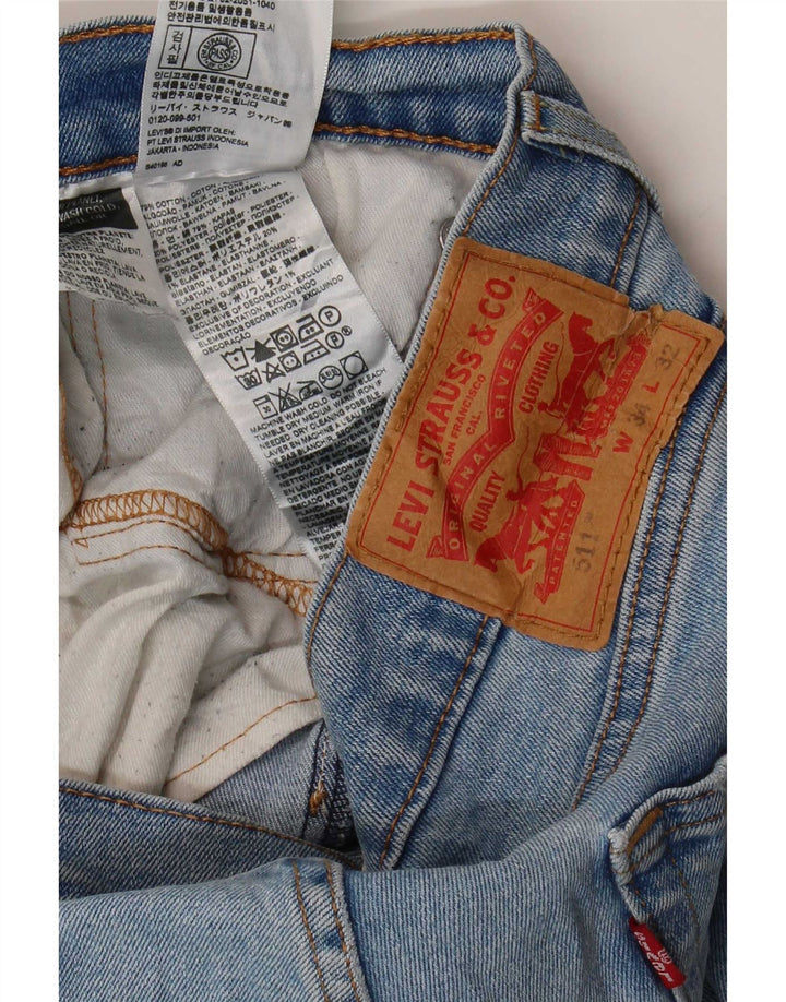 Męskie jeansy Levi's 511 Slim W34 L32 Niebieska bawełna