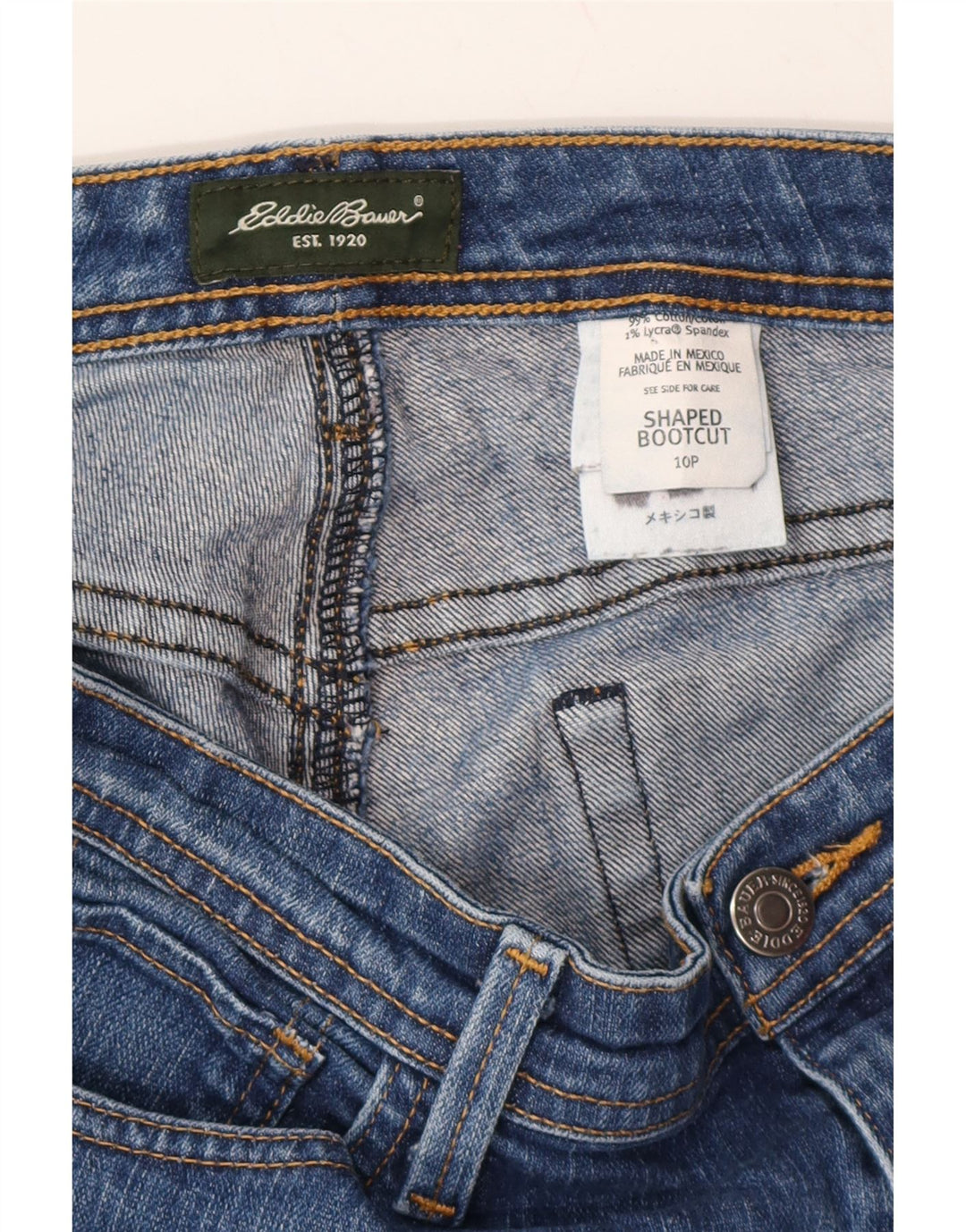 EDDIE BAUER Womens Bootcut Jeans US 10 Large W30 L29 Blue Cotton Vintage Eddie Bauer and Second-Hand Eddie Bauer from Messina Hembry 
