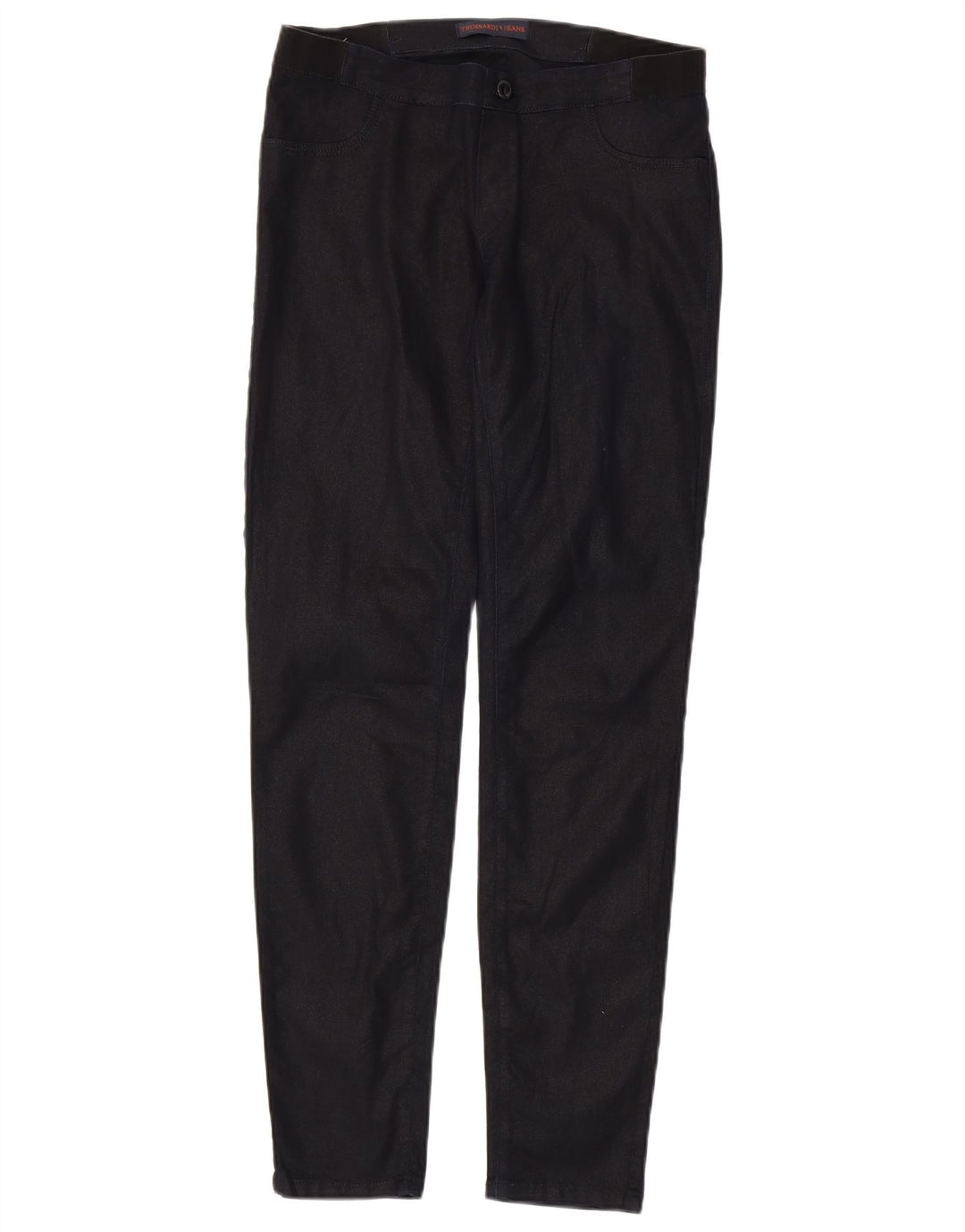 Spodnie damskie TRUSSARDI Slim Casual, duże W32 L30 Granatowa bawełna