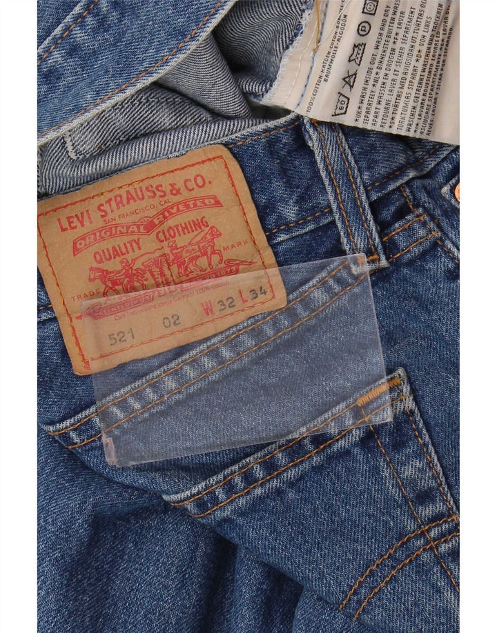Męskie jeansy Levi's 521 Straight W32 L32 Niebieskie bawełniane