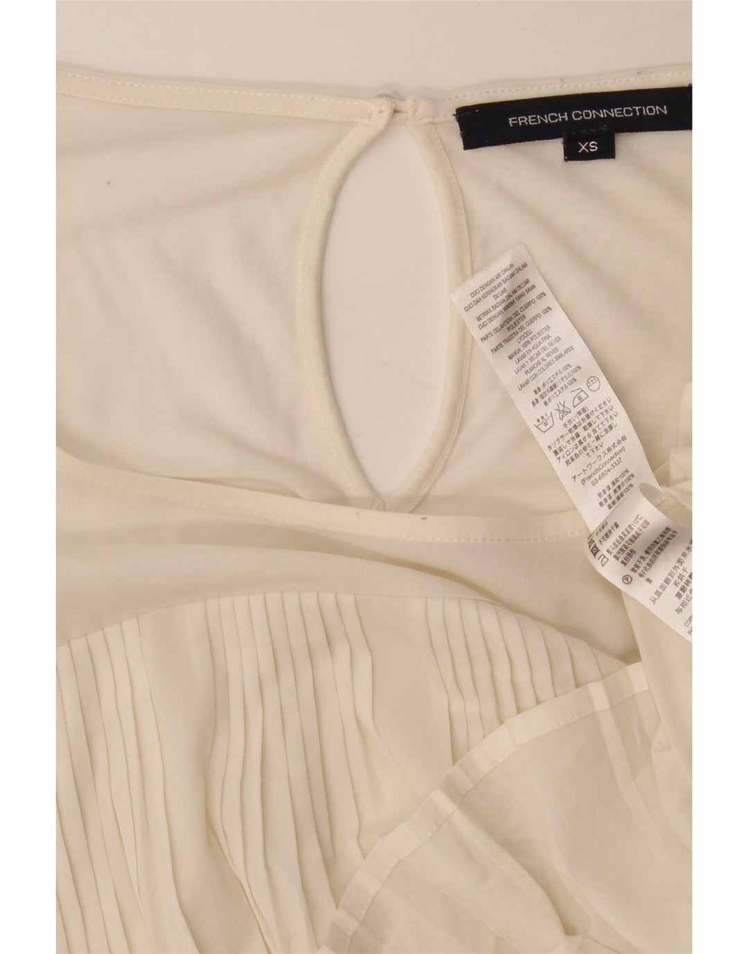 Damska bluzka oversize French Connection UK 6 XS, biały poliester