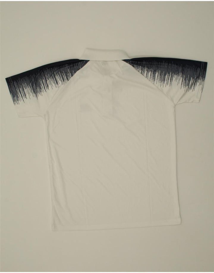 NEW BALANCE Boys Polo Shirt 15-16 Years White Colourblock Polyester Vintage New Balance and Second-Hand New Balance from Messina Hembry 