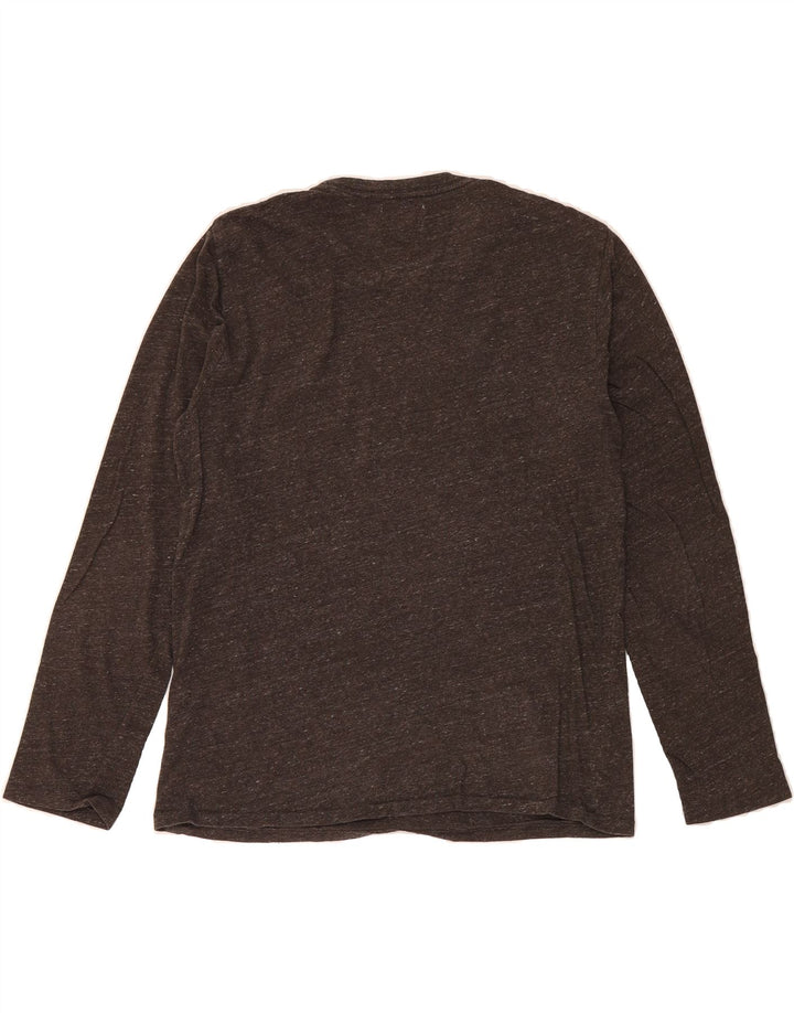 J. CREW Womens Slim Fit Top Long Sleeve UK 14 Medium Brown Cotton Vintage J. Crew and Second-Hand J. Crew from Messina Hembry 