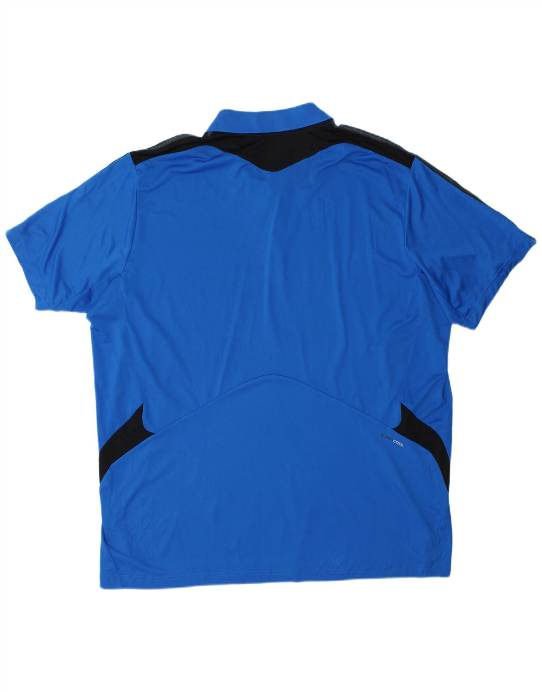 Adidas Męska koszulka polo Climacool 2XL Niebieski poliester z blokami kolorów
