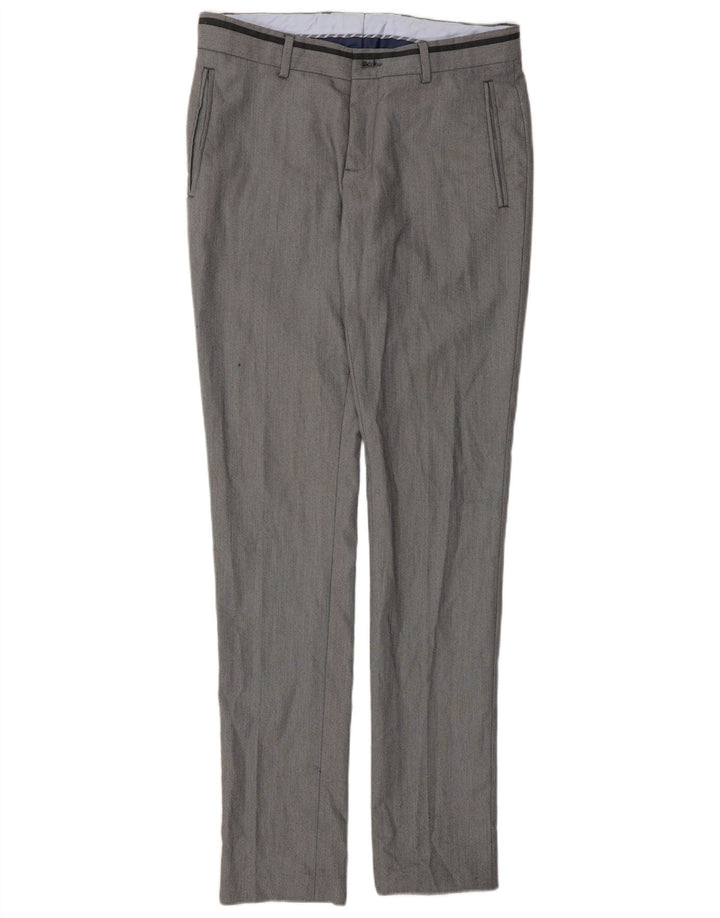 Męskie spodnie chino Zara EU 38 Medium W30 L33 Szary poliester