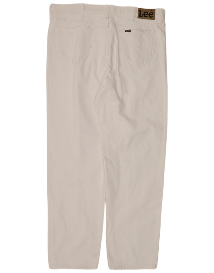 Męskie jeansy LEE Kansas Straight W40 L34 Biała bawełna