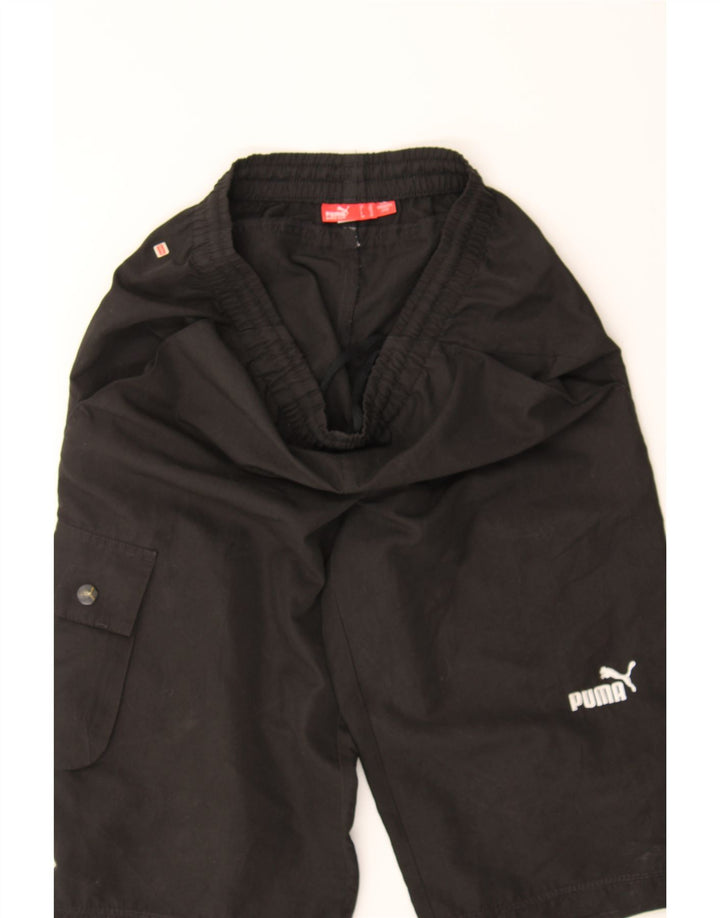 PUMA Boys Bermuda Sport Shorts 9-10 Years Medium  Black Vintage Puma and Second-Hand Puma from Messina Hembry 
