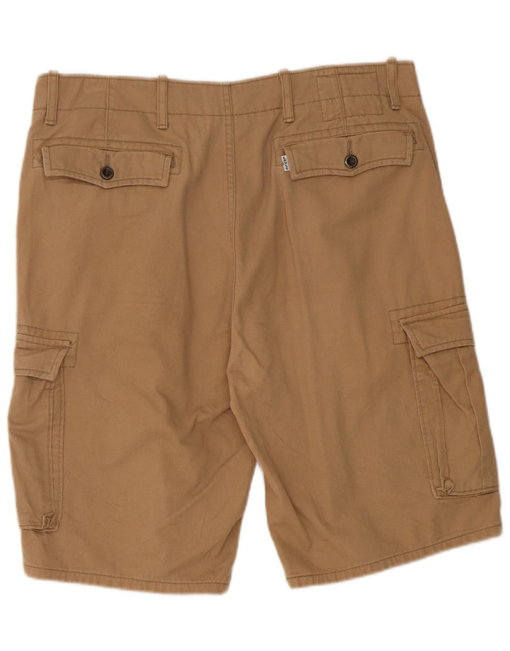 LEVI'S Mens Cargo Shorts W34 Large Brown Cotton