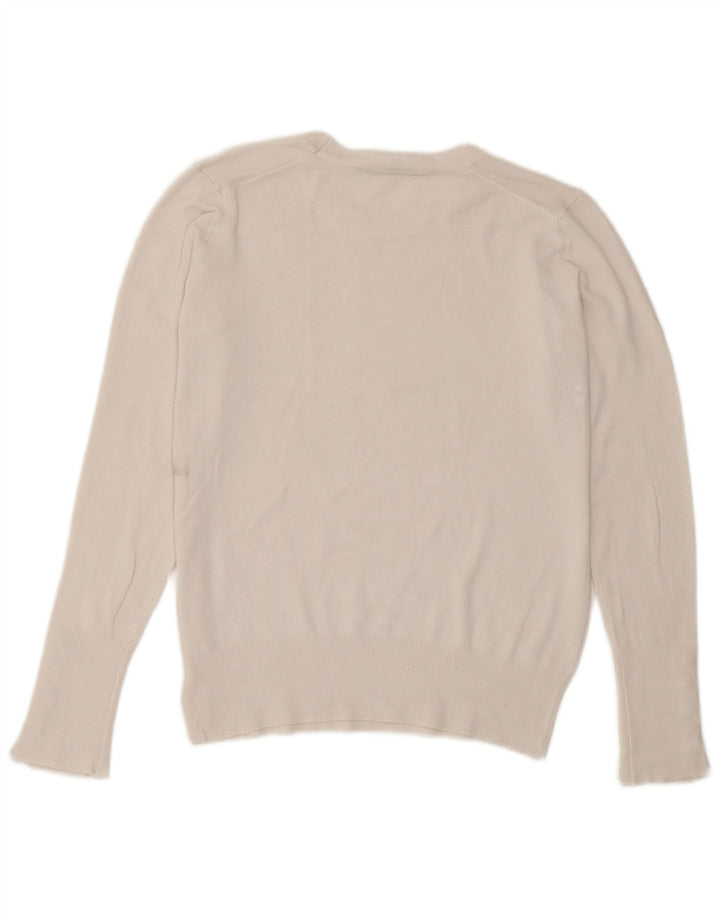 Sweter damski Zara z okrągłym dekoltem UK 14, duży, biały