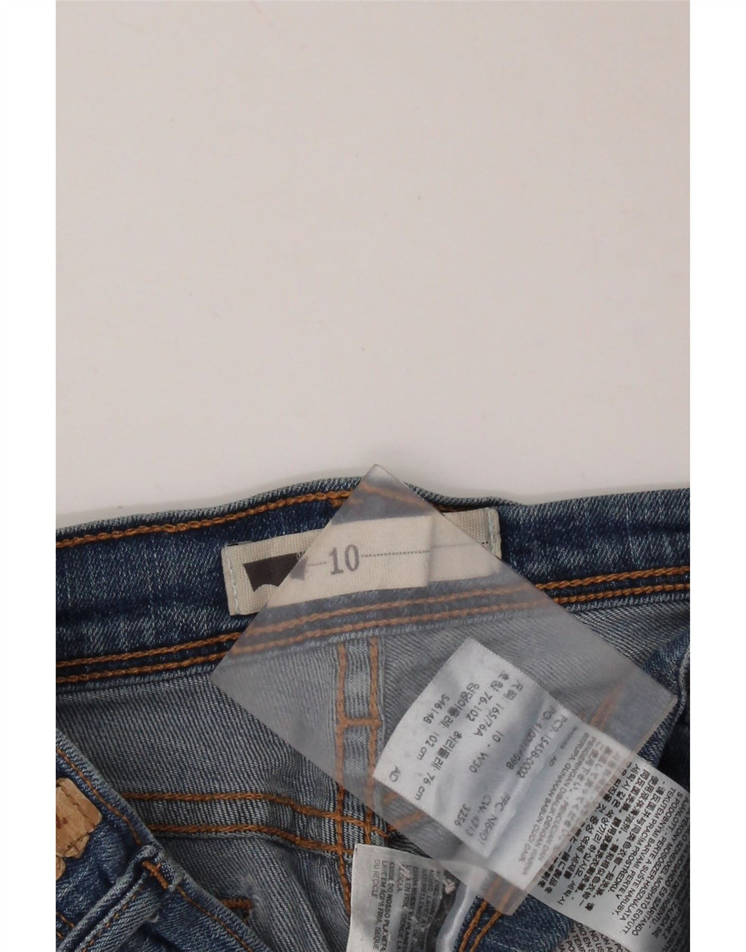 Damskie spodenki jeansowe LEVI'S ze średnim stanem US 10 Medium W30, niebieska bawełna