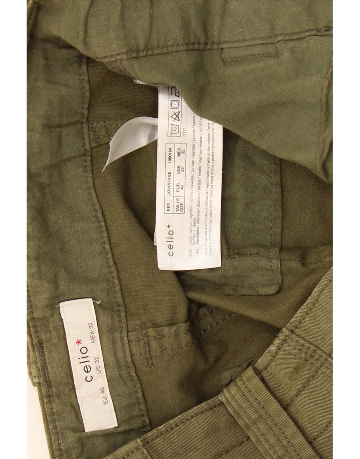 CELIO Mens Cargo Shorts W32 Medium Khaki Cotton Vintage Celio and Second-Hand Celio from Messina Hembry 