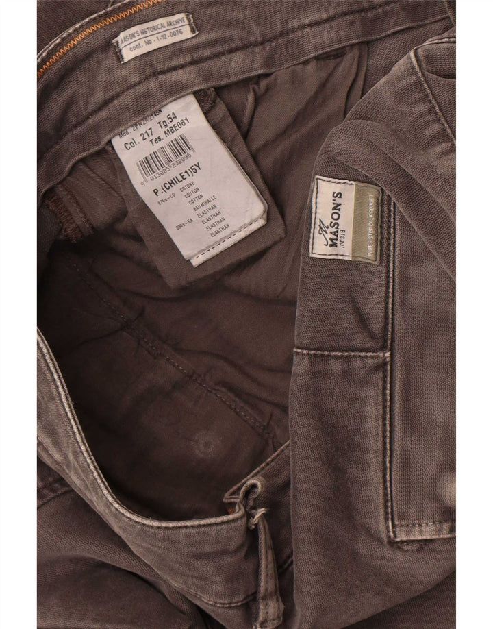 Męskie spodnie cargo Mason's Slim Fit W36 L34 Szara bawełna