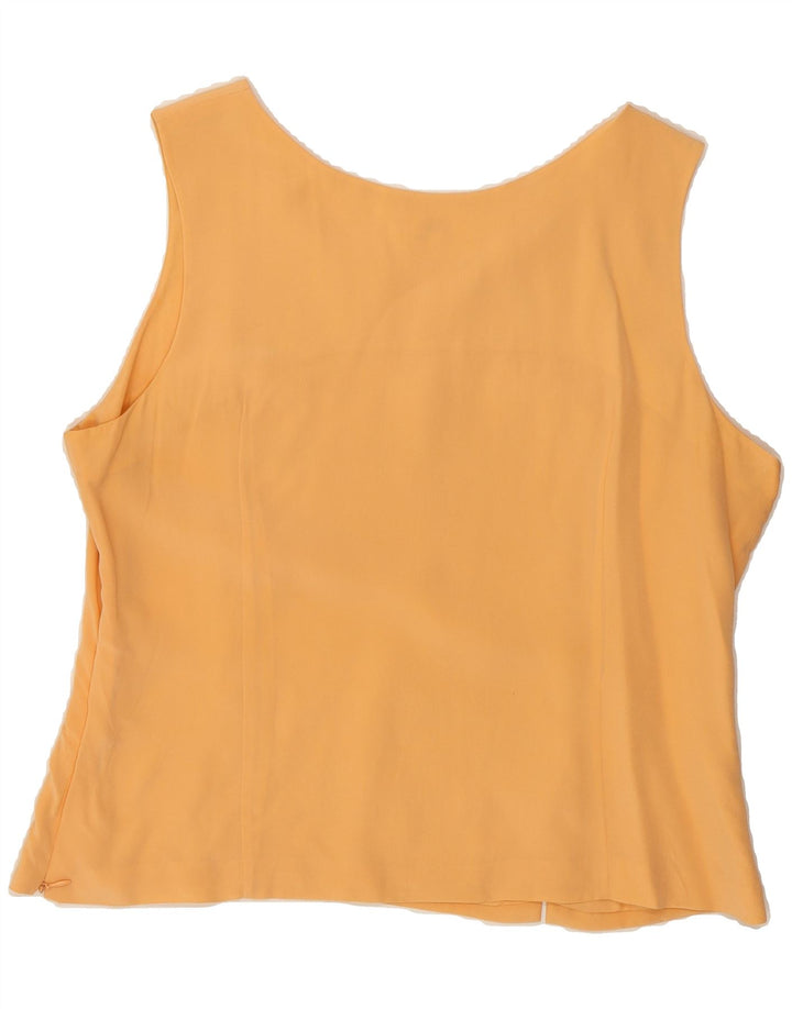 CHERIE Womens Sleeveless Blouse Top IT 48 XL Orange Vintage cherie and Second-Hand cherie from Messina Hembry 