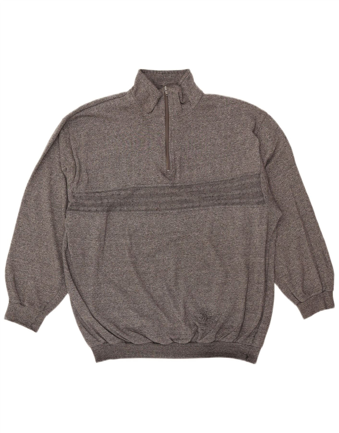 Damska bluza z zamkiem VINTAGE UK 18 XL, szara, nakrapiana