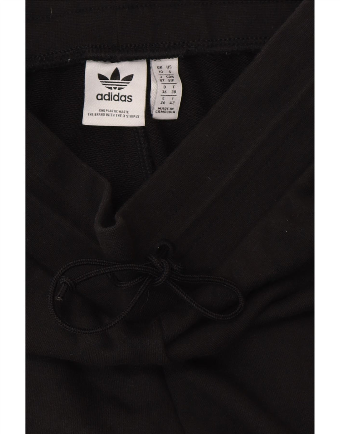 Damskie spodnie dresowe ADIDAS Joggers UK 10 Małe, czarne, bawełniane
