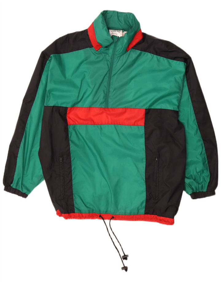 MARCEL CLAIR Mens Hooded Anorak Jacket UK 40 Large Green Colourblock