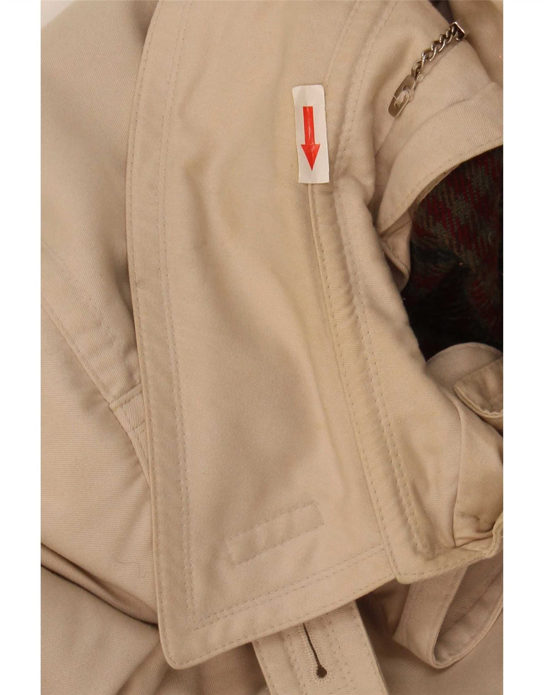 Płaszcz damski vintage UK 18 XL beżowy akryl