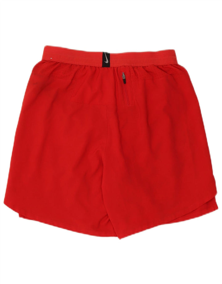 Damskie spodenki sportowe Nike Dri Fit UK 8, małe, czerwone, poliestrowe