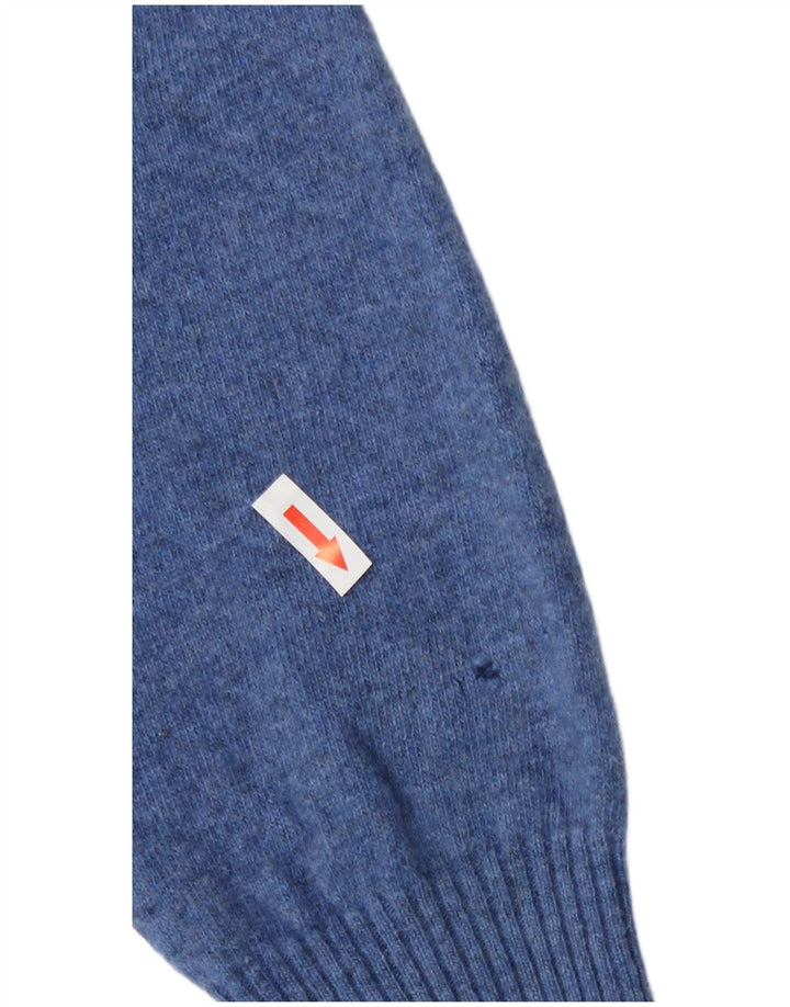 Męski sweter z okrągłym dekoltem Zara, duży niebieski