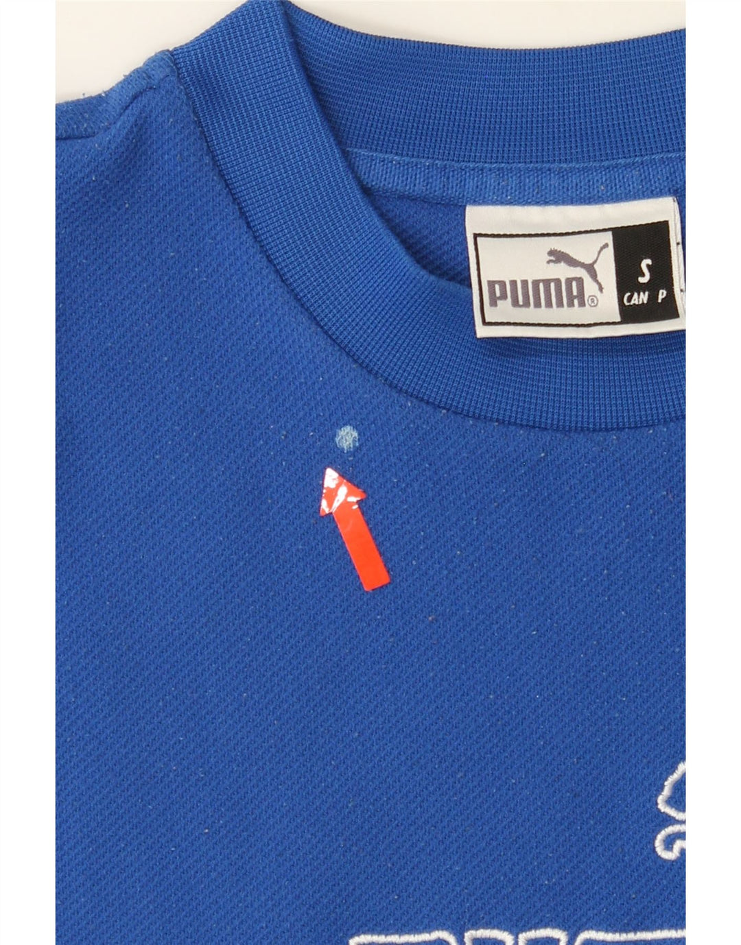 PUMA Mens Graphic Sweatshirt Jumper Small Blue Vintage Puma and Second-Hand Puma from Messina Hembry 