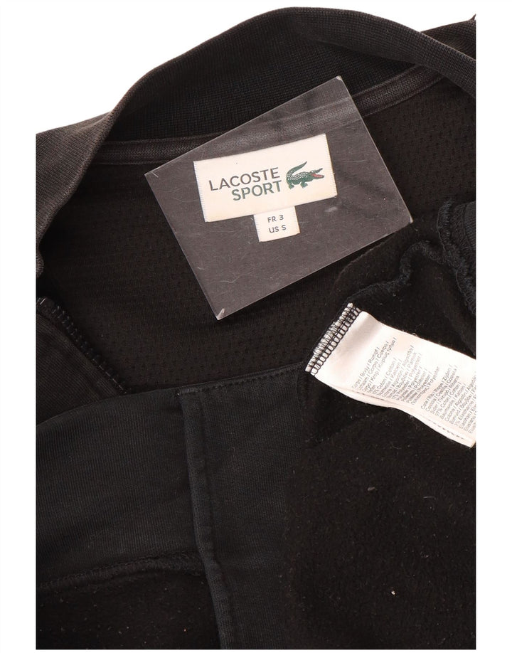 Męska kurtka dresowa LACOSTE, rozmiar 3, mała, czarna, bawełniana