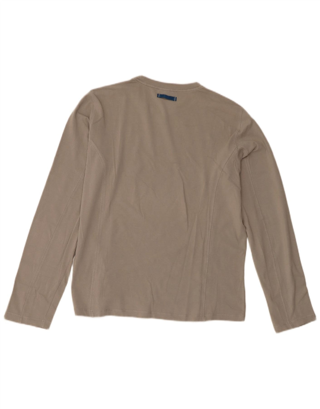 Damski top graficzny Trussardi Jeans z długim rękawem, UK 14, średnioszary, bawełniany