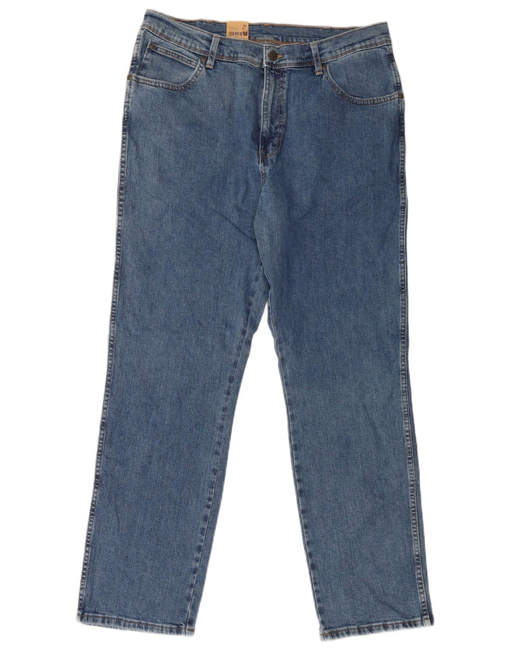 Męskie jeansy Wrangler Regular Straight W38 L32 Niebieskie bawełniane