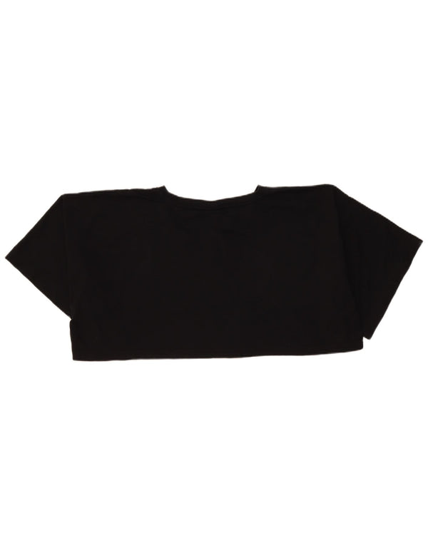 Damska koszulka Champion Crop Oversize Graphic Top UK 14 Medium Black