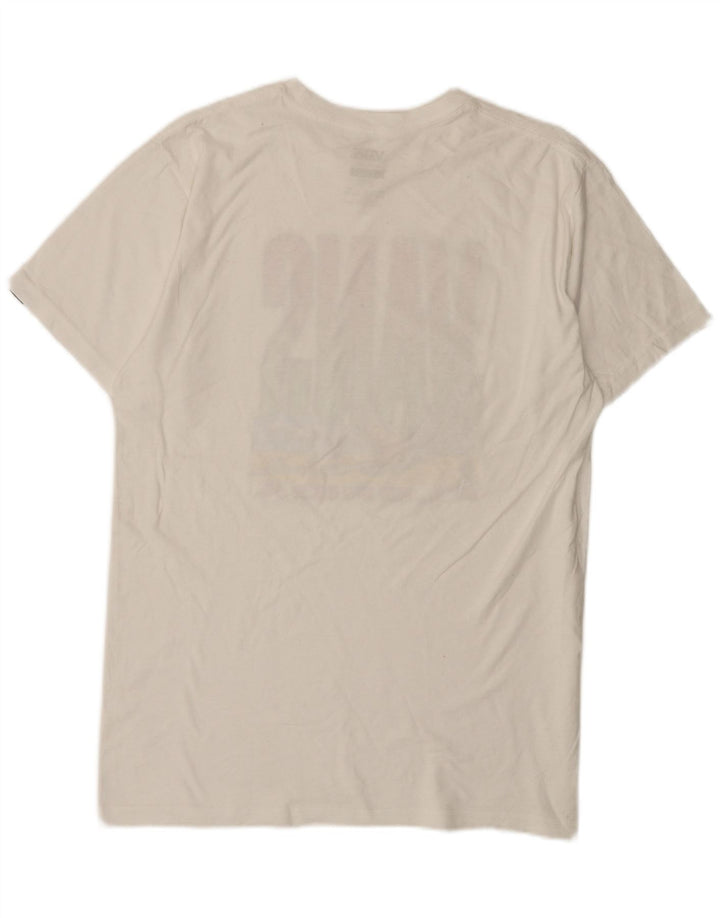 Męski T-shirt Vans o klasycznym kroju z grafiką, średniej wielkości, biały, bawełniany