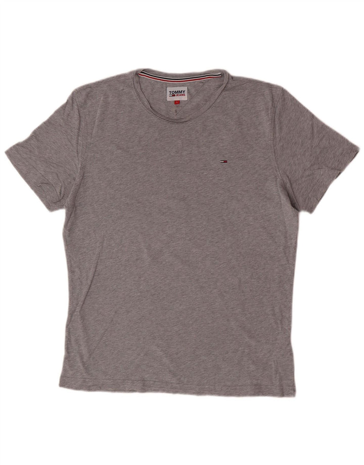 T-shirt męski Tommy Hilfiger, duży, szary, bawełniany