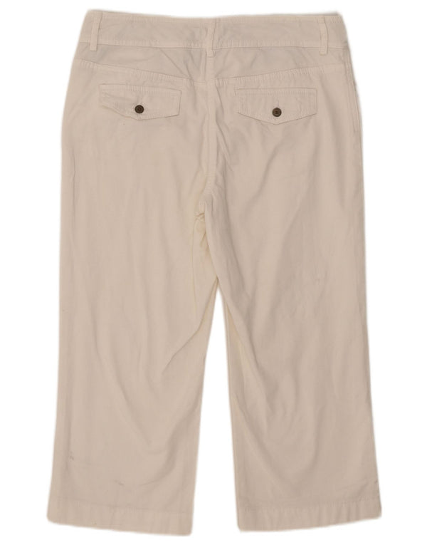 Damskie spodnie Capri Tommy Hilfiger US 8 Medium W32 L21 Biała bawełna