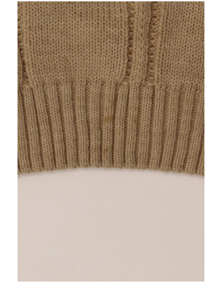 Męski sweter z golfem VINTAGE IT 52, duży, beżowy, poliakryl