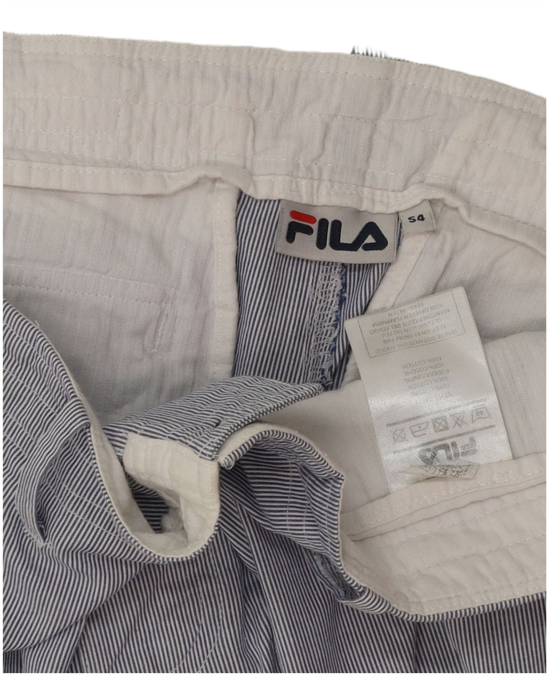 Męskie spodenki Chino Fila IT 54 2XL W40 Niebieskie bawełniane prążki