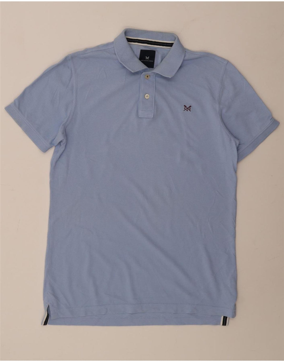 CREW CLOTHING Męska koszulka polo w kolorze średnioniebieskim, bawełniana