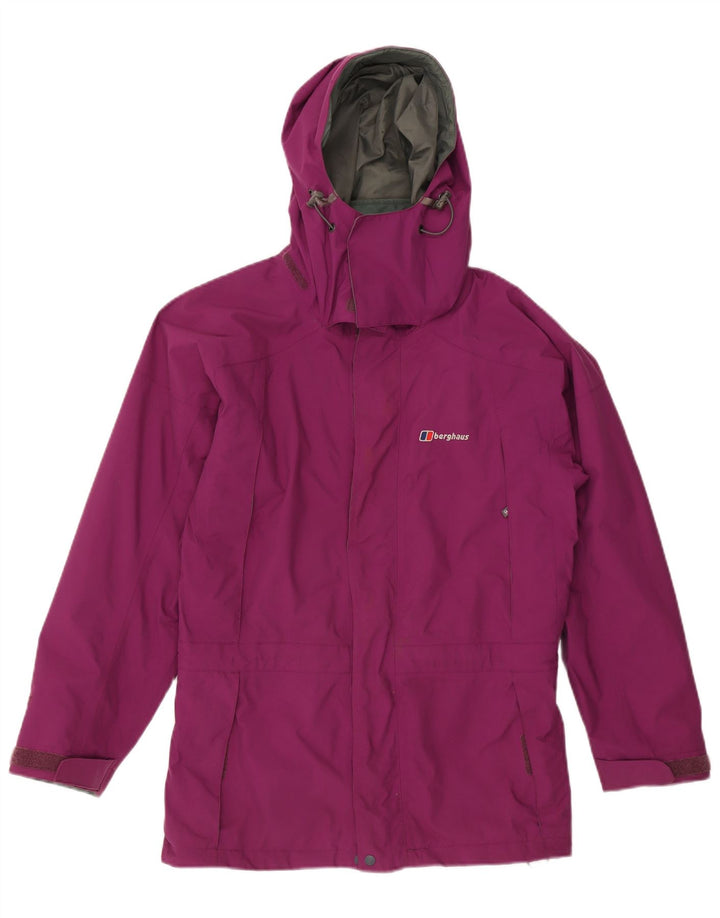 Damska kurtka przeciwdeszczowa z kapturem Berghaus UK 12, średni fiolet, nylon