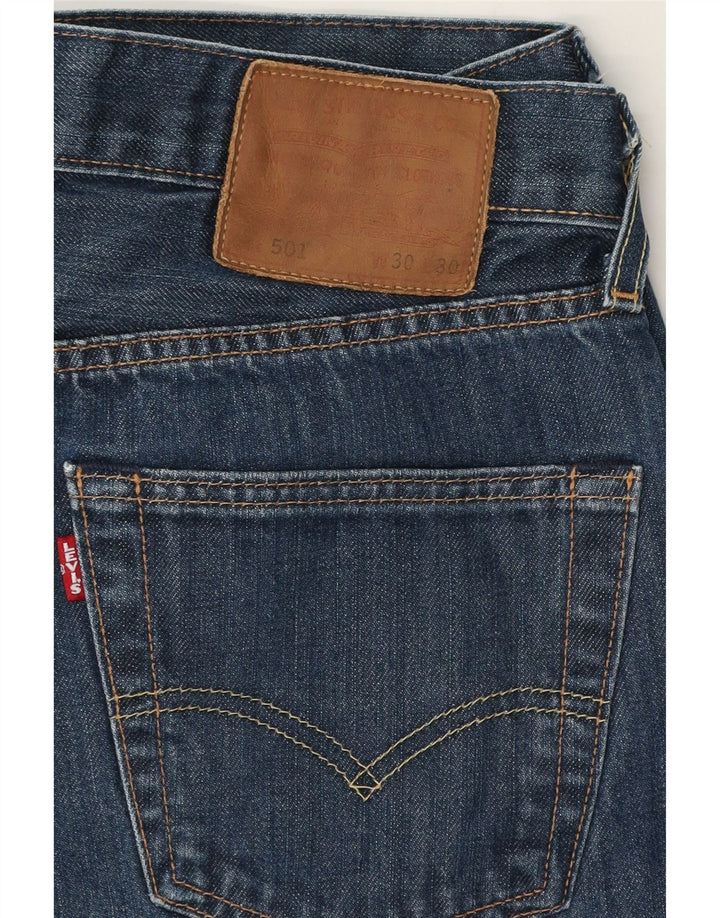 Męskie jeansy Levi's 501 Straight W30 L28 Niebieskie bawełniane