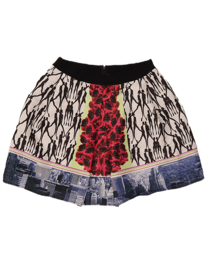 Pinko Womens Mini Skirt UK 12 Medium W28 Multicoloured Floral Polyester