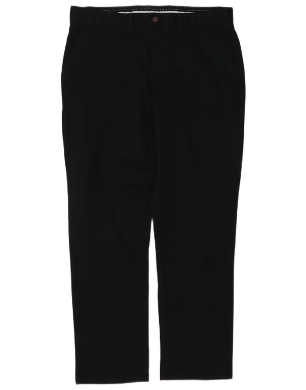 Crew Clothing Męskie proste spodnie Chino W34 L30 Czarna bawełna
