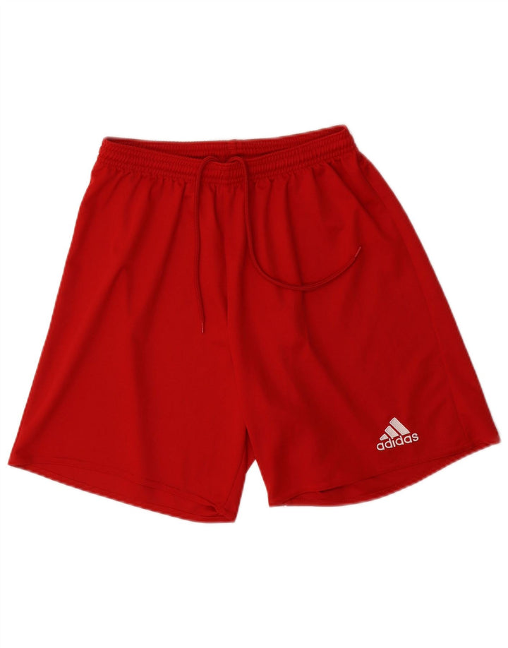 Męskie spodenki sportowe Adidas Climalite, średni czerwony poliester