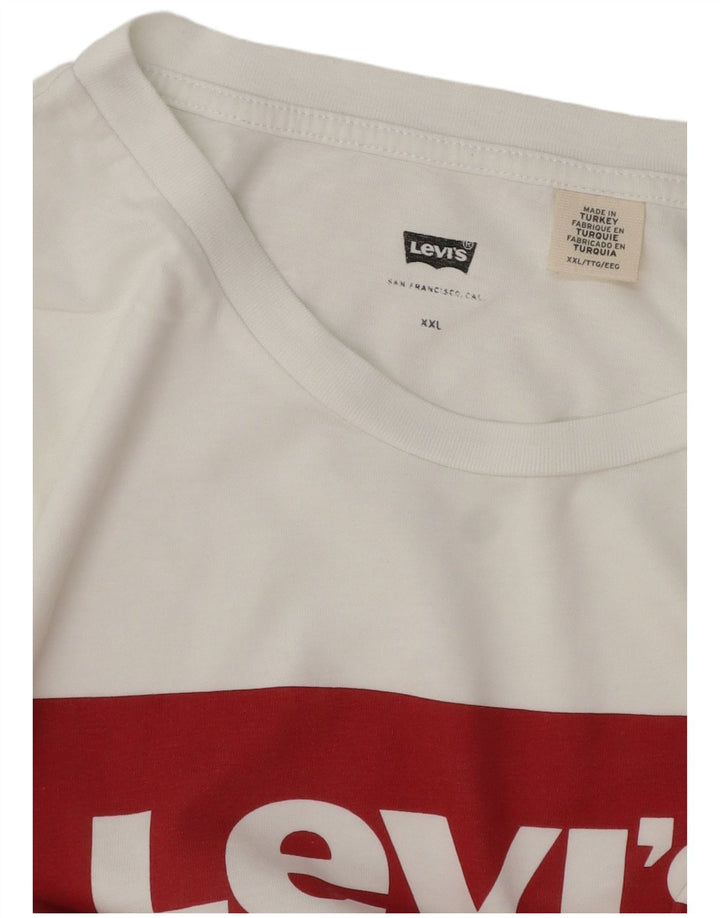 Męski T-shirt z grafiką Levi's Top 2XL Biały