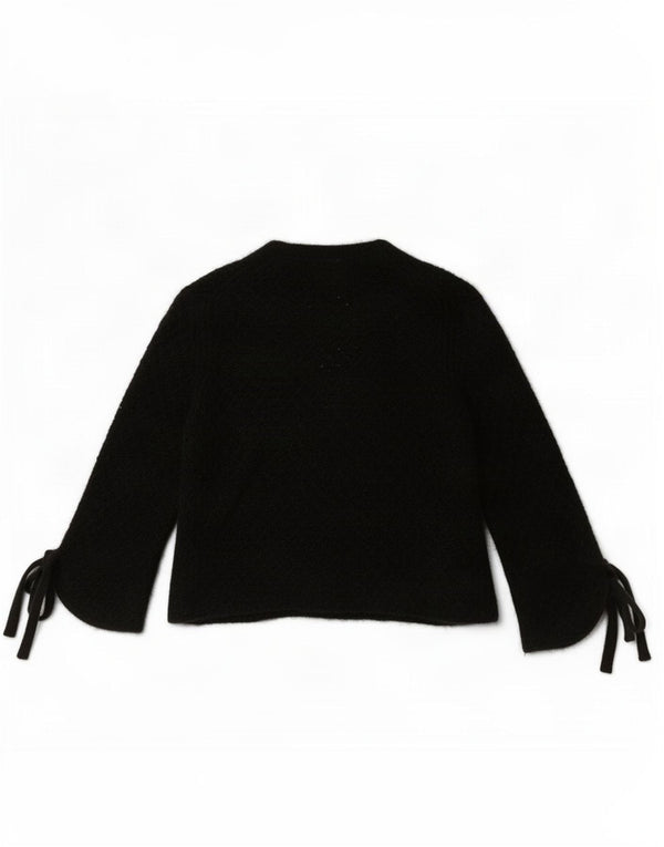 Damski sweter rozpinany Massimo Dutti z rękawem 3/4, UK 10, mały, czarny